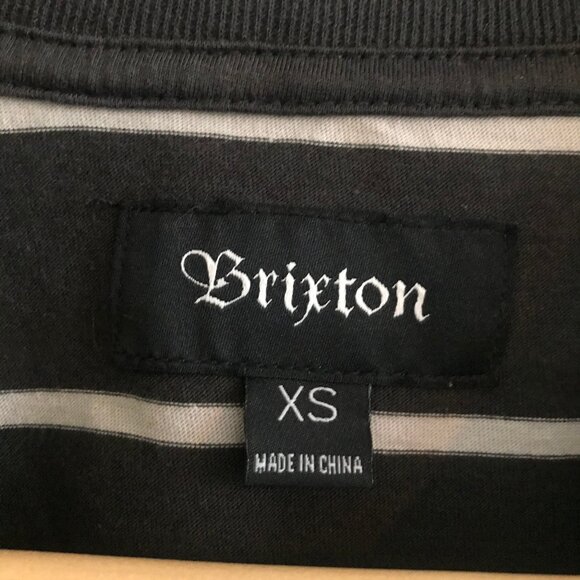 Brixton Short Sleeve Striped Tee XS NWT - Picture 3 of 13